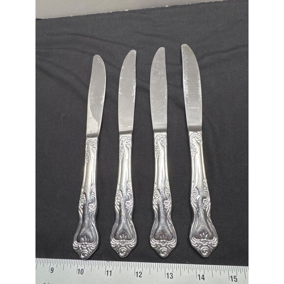 Oneida Azalea Stainless Glossy 17-Piece Vintage Flatware Set Pattern OSHA - Picture 2 of 16